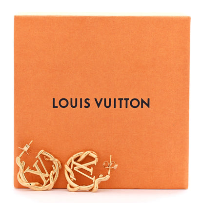 Louis Vuitton Garden Louise Hoop Earrings Gold 5 of 5
