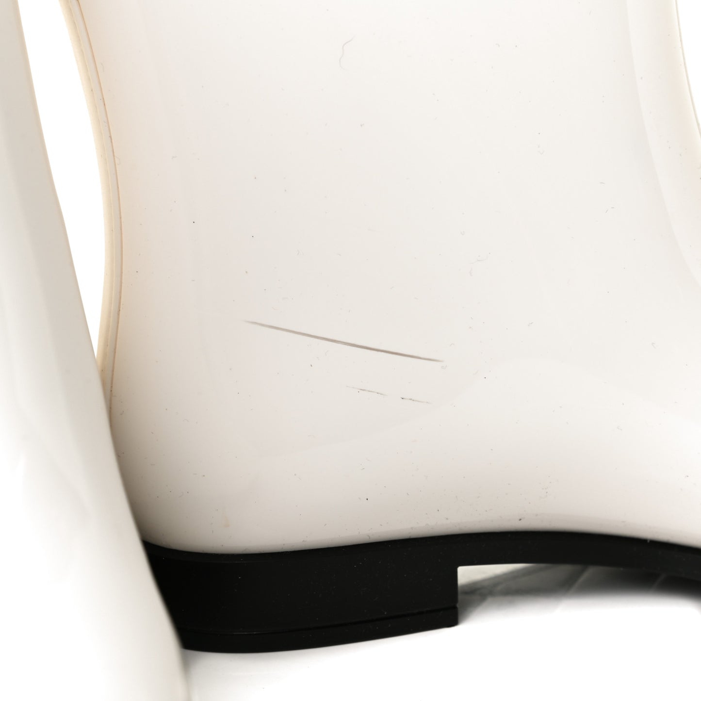 Rubber Rain Boots 38 Ivory Black