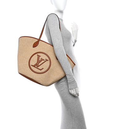 Louis Vuitton Raffia Saint Jacques Tote Caramel 2 of 13