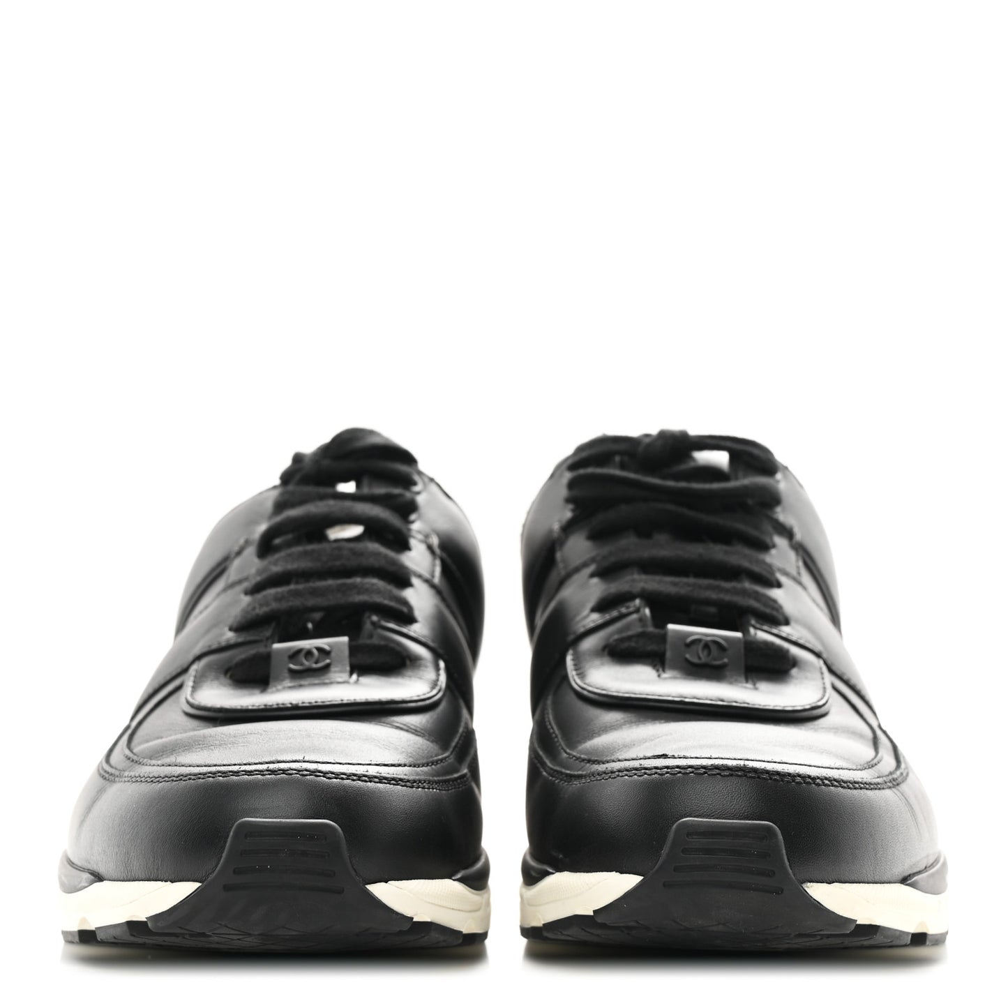 Calfskin Tweed CC Sneakers 41 Black White