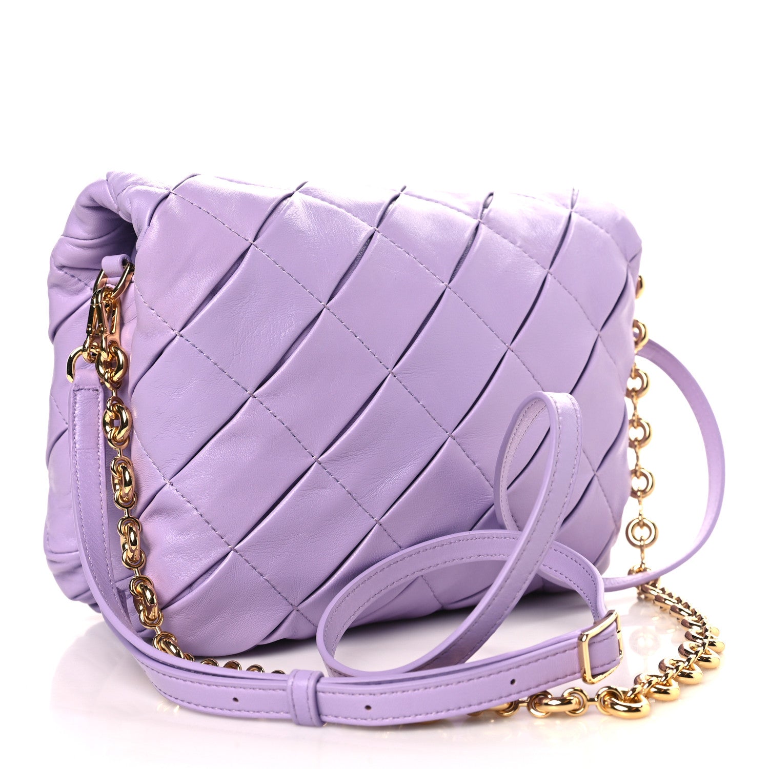 Loewe Lambskin Pleated Goya Puffer Bag Light Mauve 3 of 9