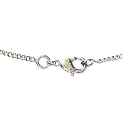 Chanel Crystal CC Pendant Necklace Silver 6 of 6