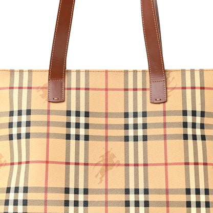 Burberry Haymarket Check Tote Brown 6 of 9
