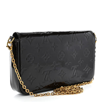Louis Vuitton Vernis Pochette Felicie Chain Wallet Amarante 4 of 15