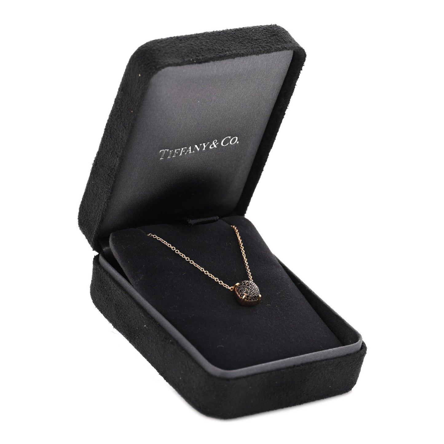 18K Rose Gold Black Spinel Paloma Picasso Sugar Stacks Necklace