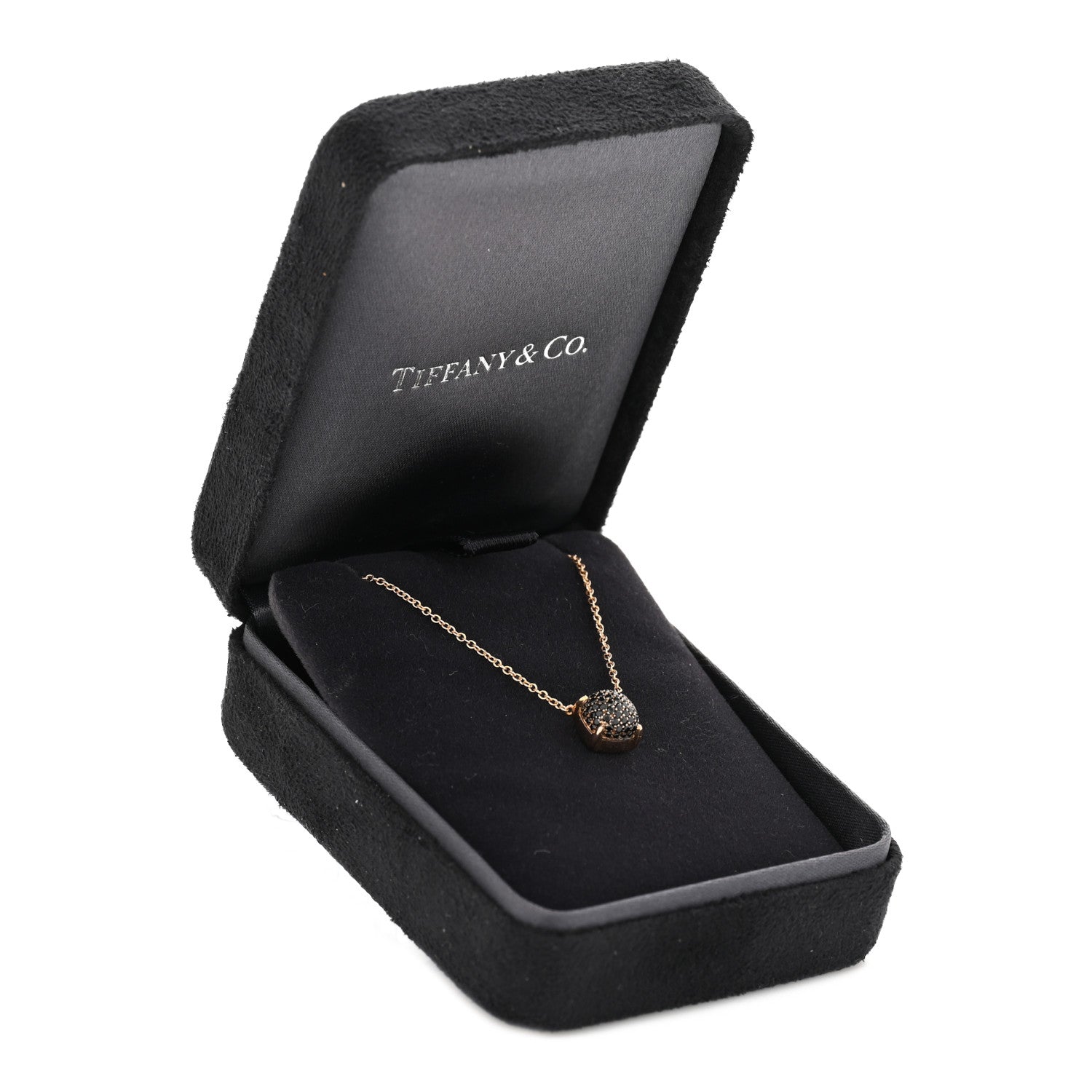 Tiffany 18K Rose Gold Black Spinel Paloma Picasso Sugar Stacks Necklace 4 of 4