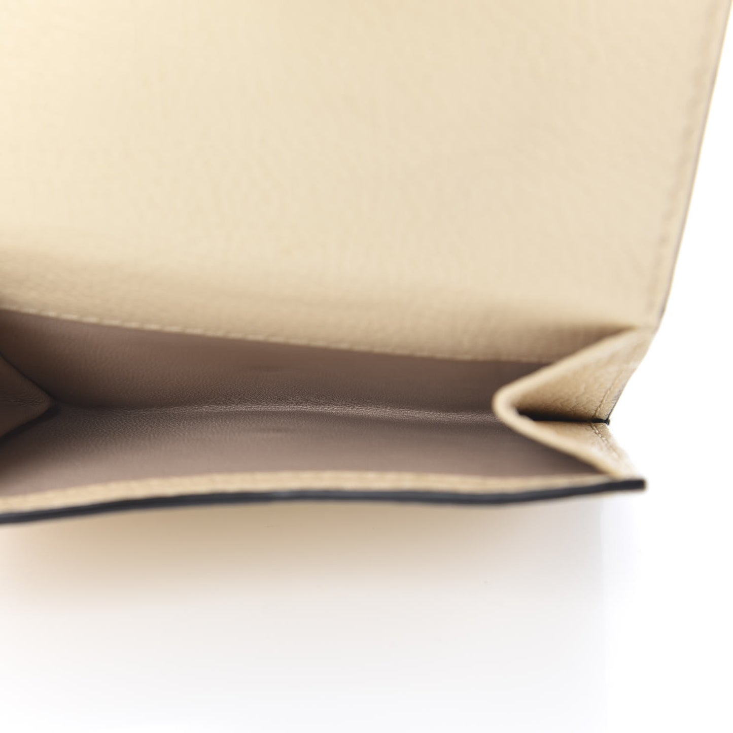 Grained Calfskin Marcie Square Wallet Blondie Beige