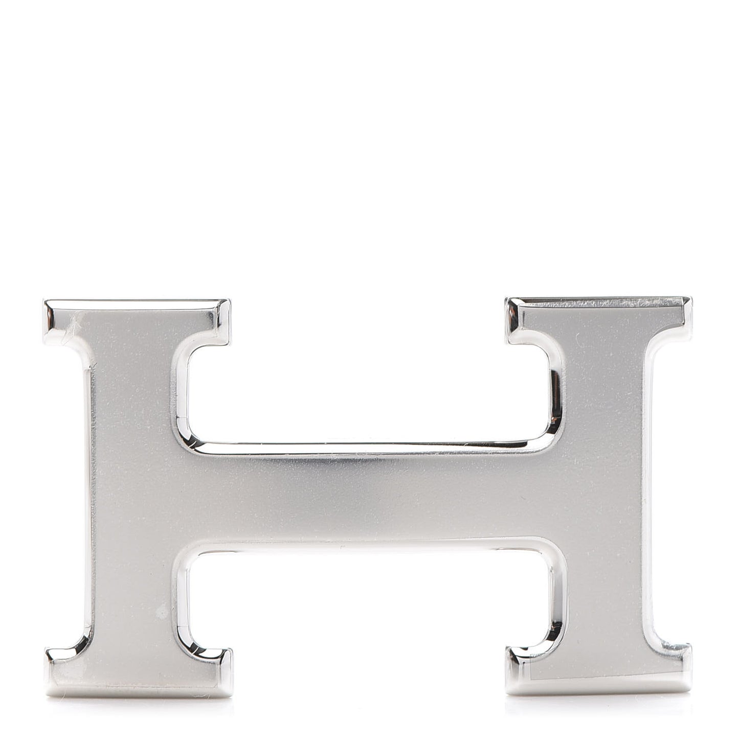 Polished Palladium 32mm H Belt Buckle Silver