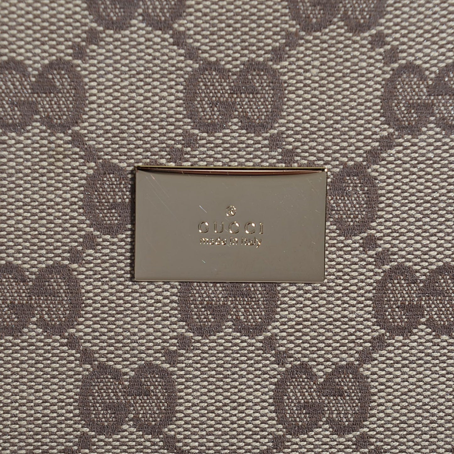 Crystal Monogram Large Tote Brown