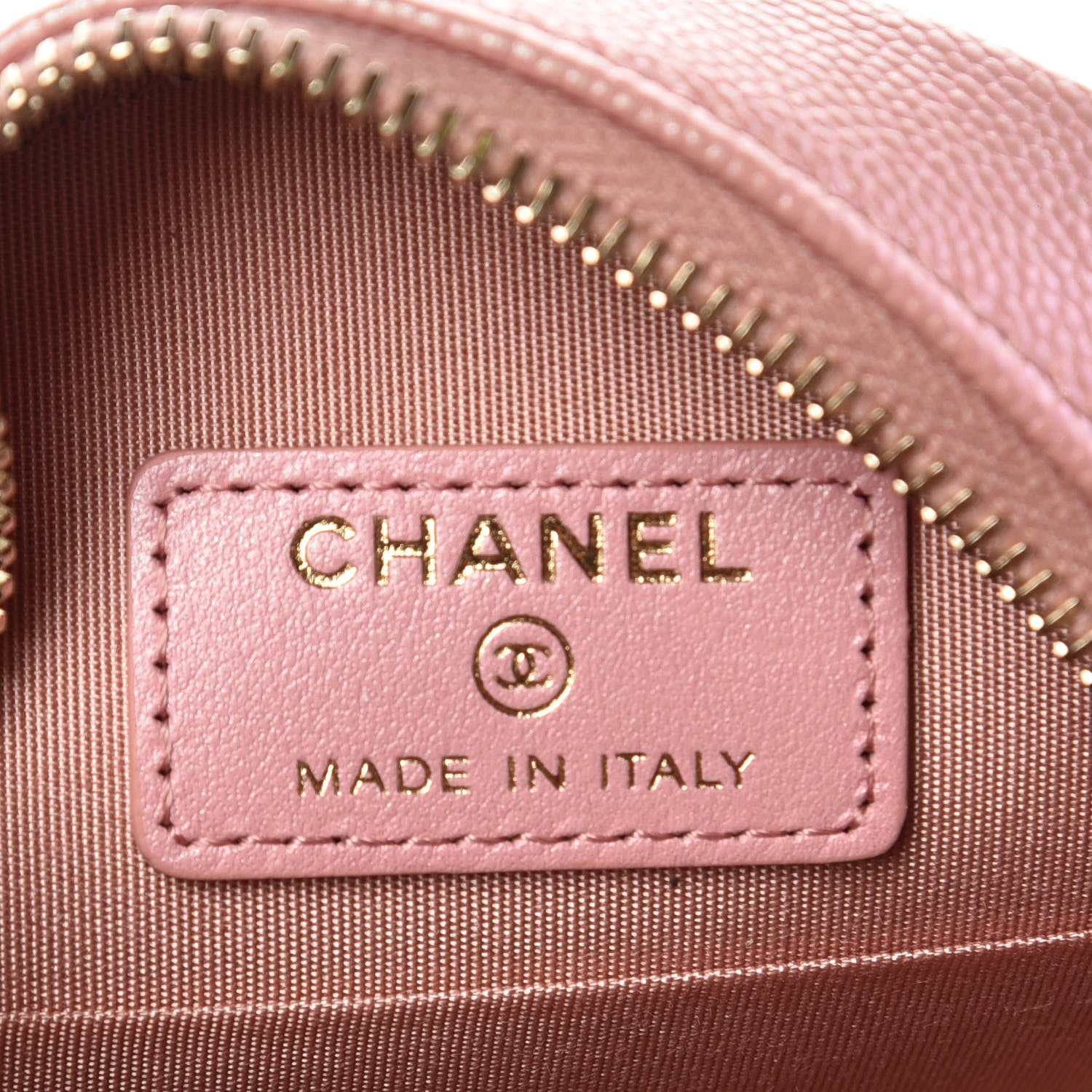 Chanel Iridescent Caviar Quilted Round Clutch With Chain Pink 6 of 9