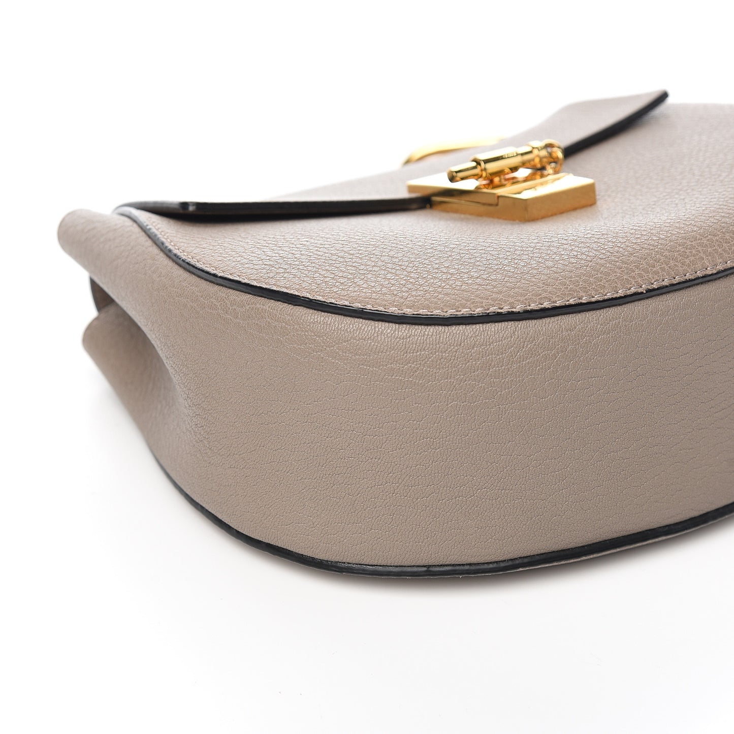 Grained Lambskin Drew Shoulder Bag Motty Grey