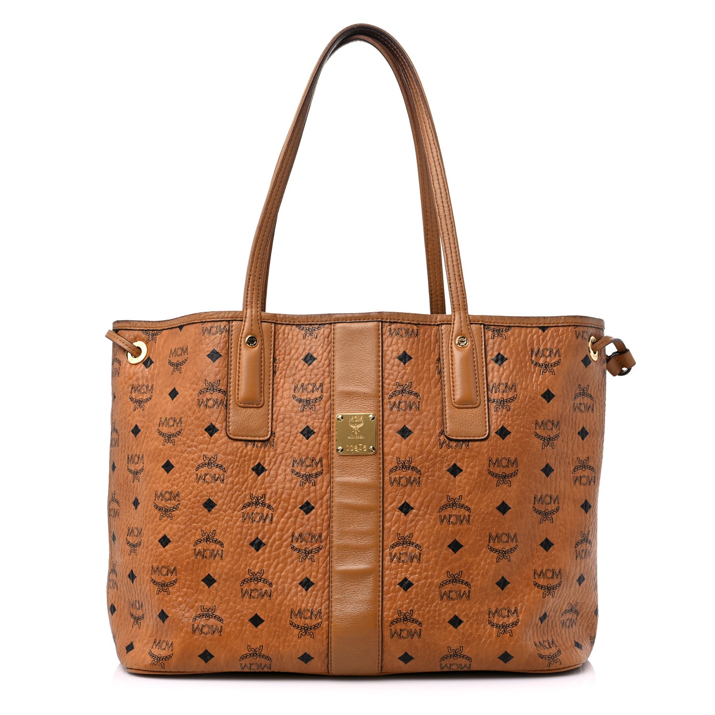 Visetos Medium Liz Reversible Shopper Tote Cognac