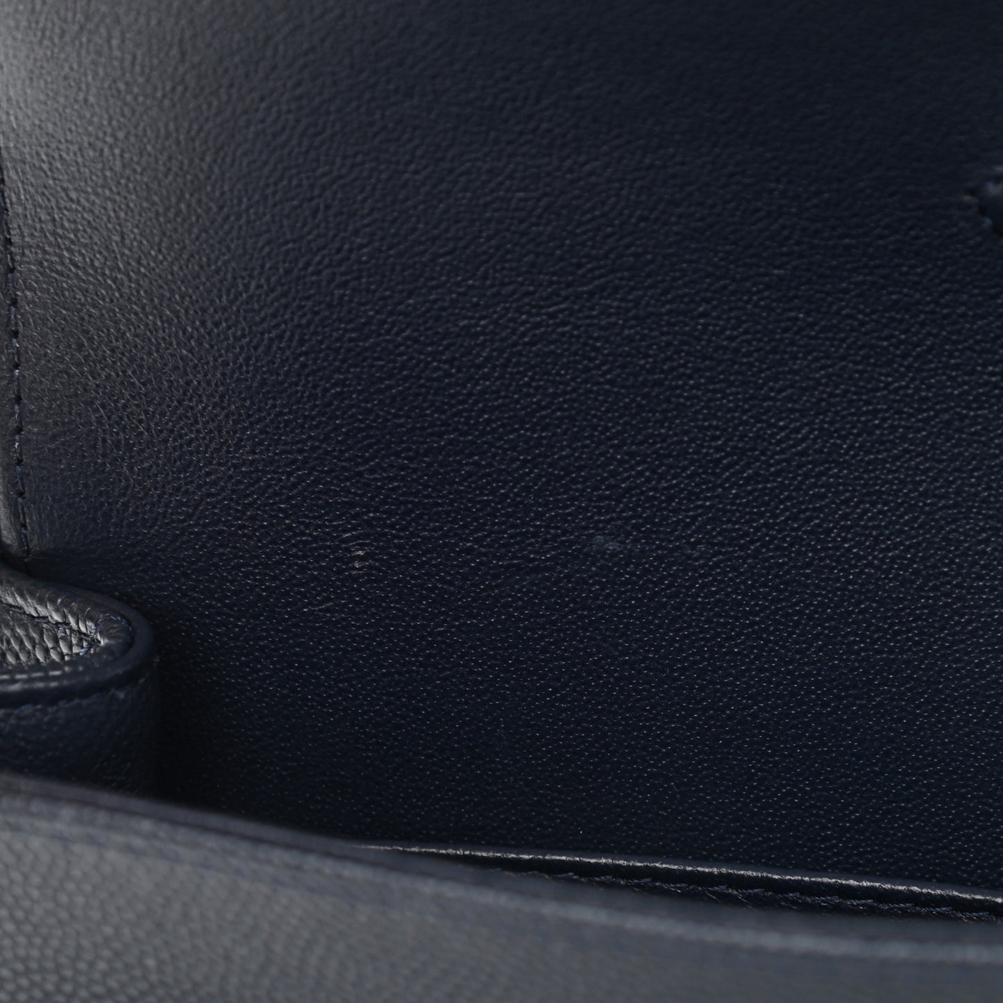 Caviar Quilted Medium Double Flap Navy
