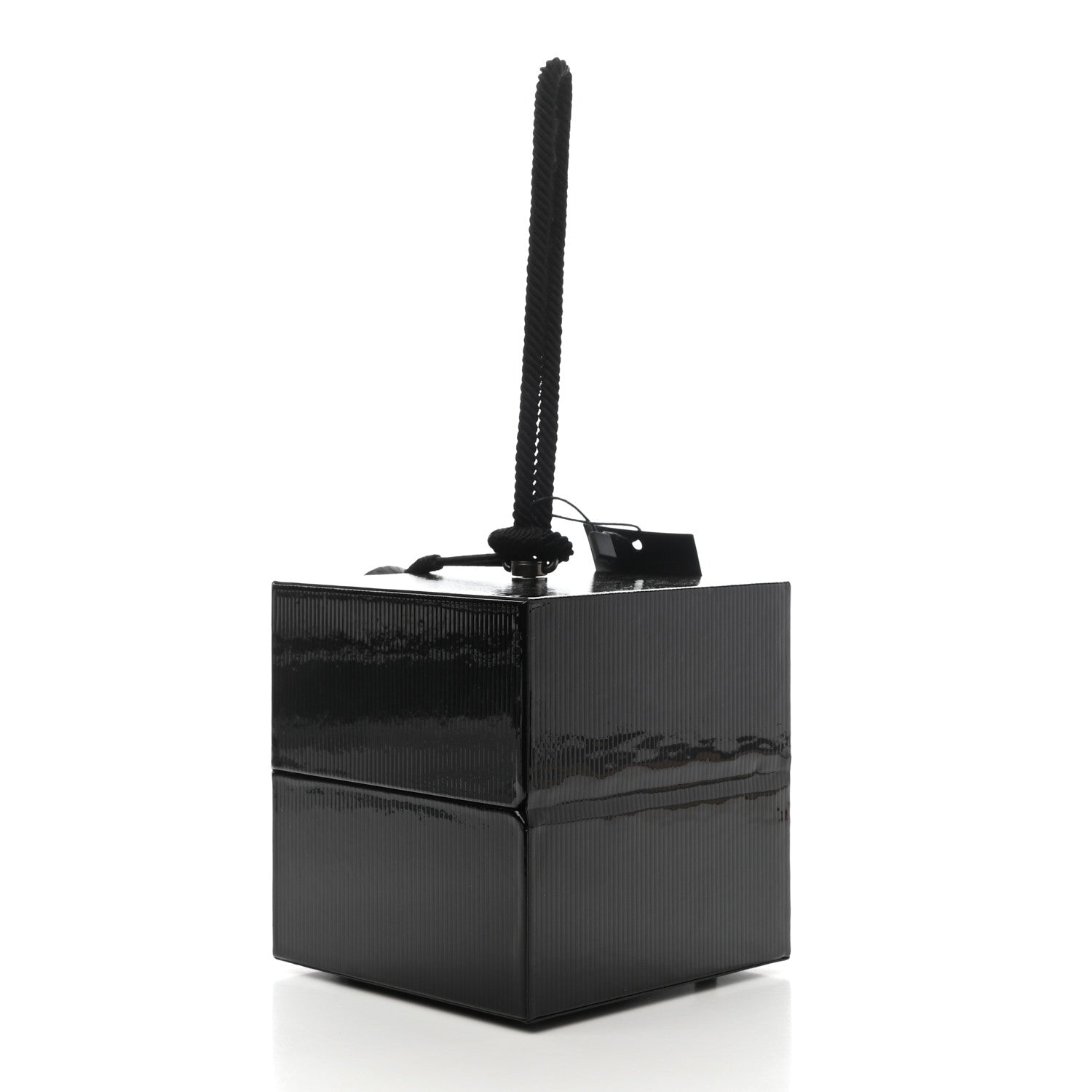 Saint Laurent Patent Jerry Cube Box Clutch Black 3 of 7
