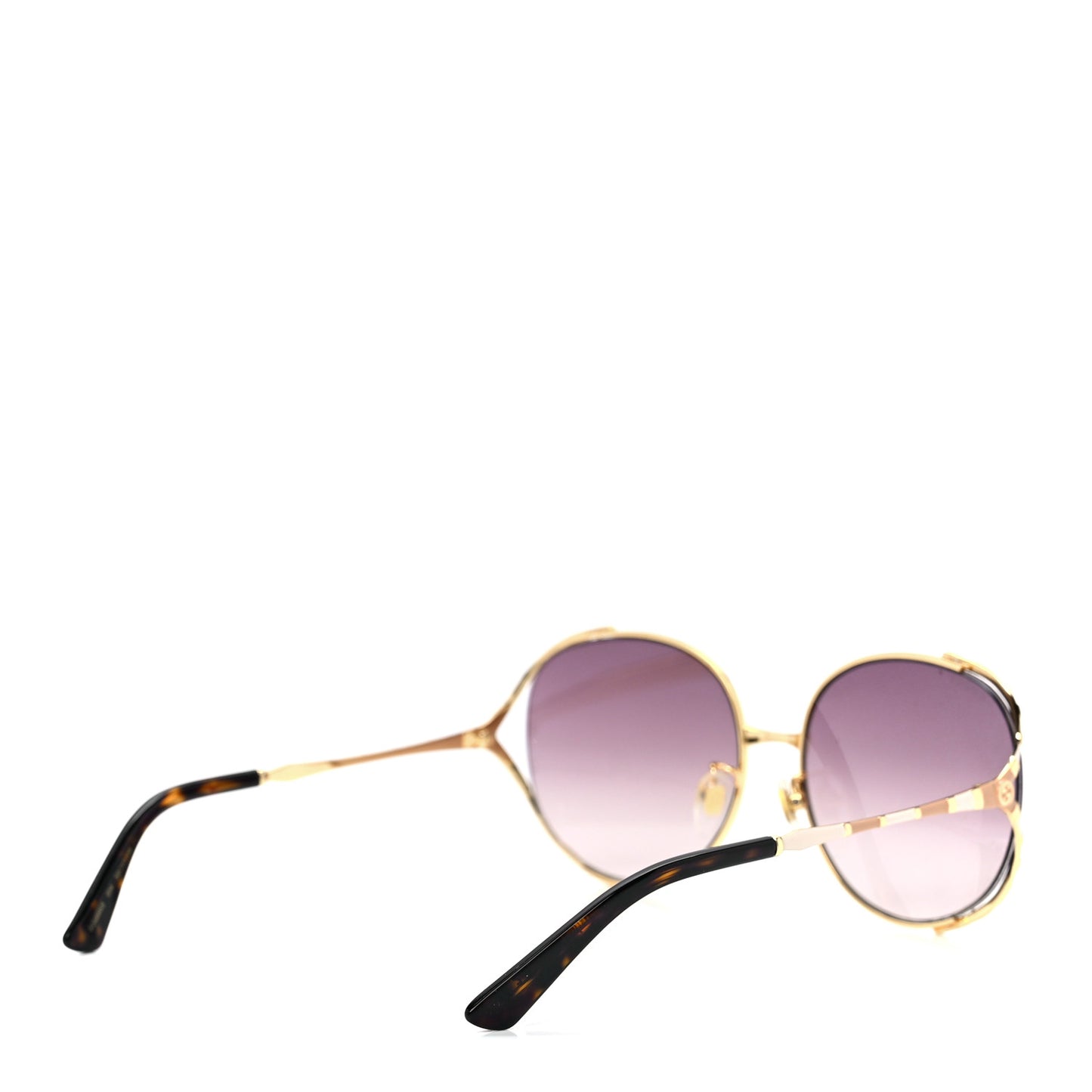 Metal Round Frame GG0595S Sunglasses Gold Brown