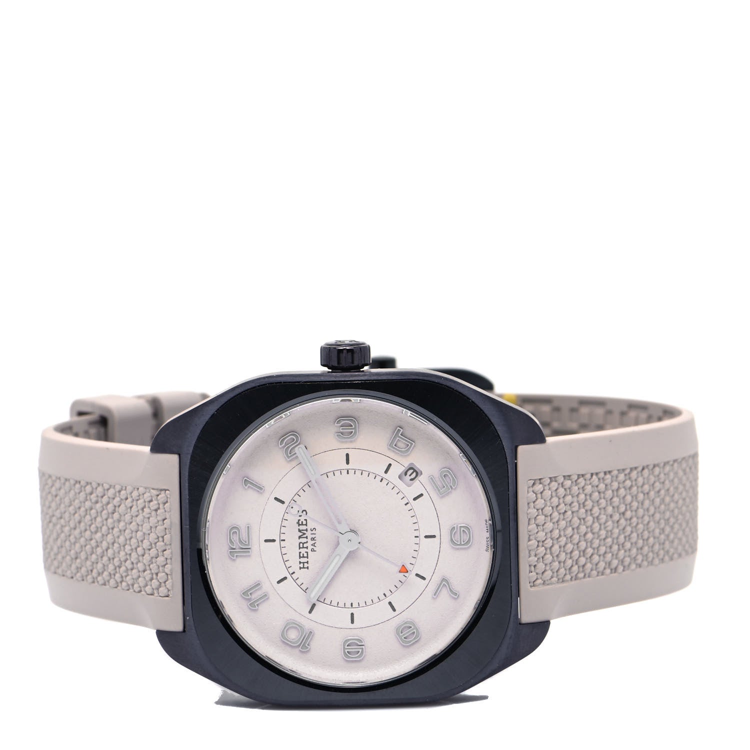 Hermes Titanium Rubber 39mm H08 Special Edition Automatic Watch Taupe 2 of 5