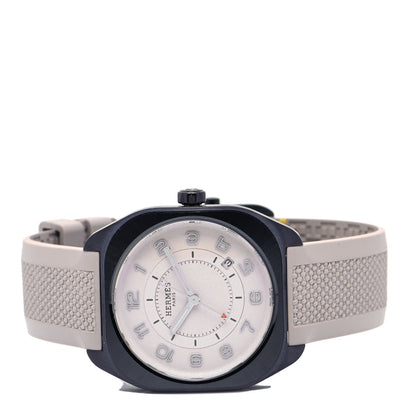 Hermes Titanium Rubber 39mm H08 Special Edition Automatic Watch Taupe 2 of 5