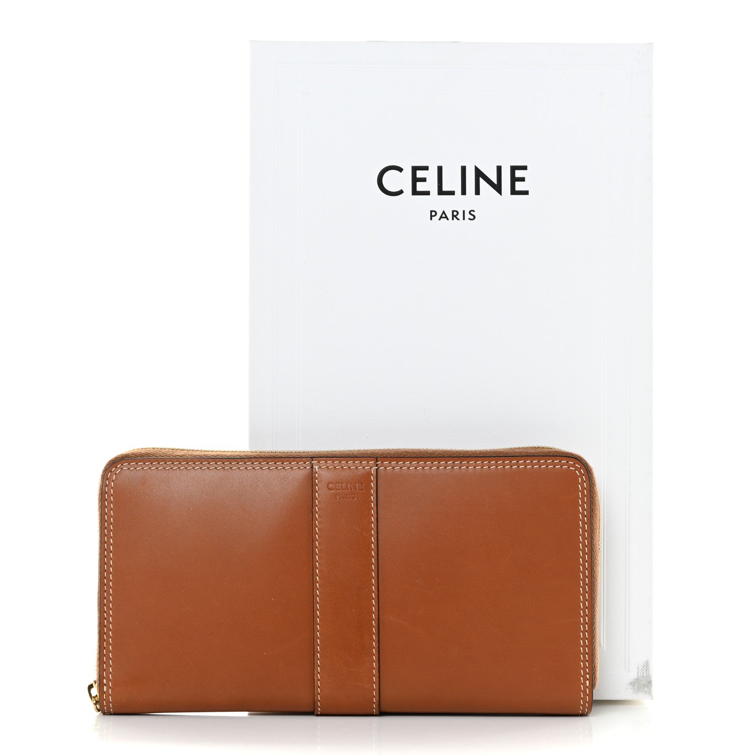 Celine Natural Calfskin Large Zip Around Multifunction Wallet Tan 16 of 16