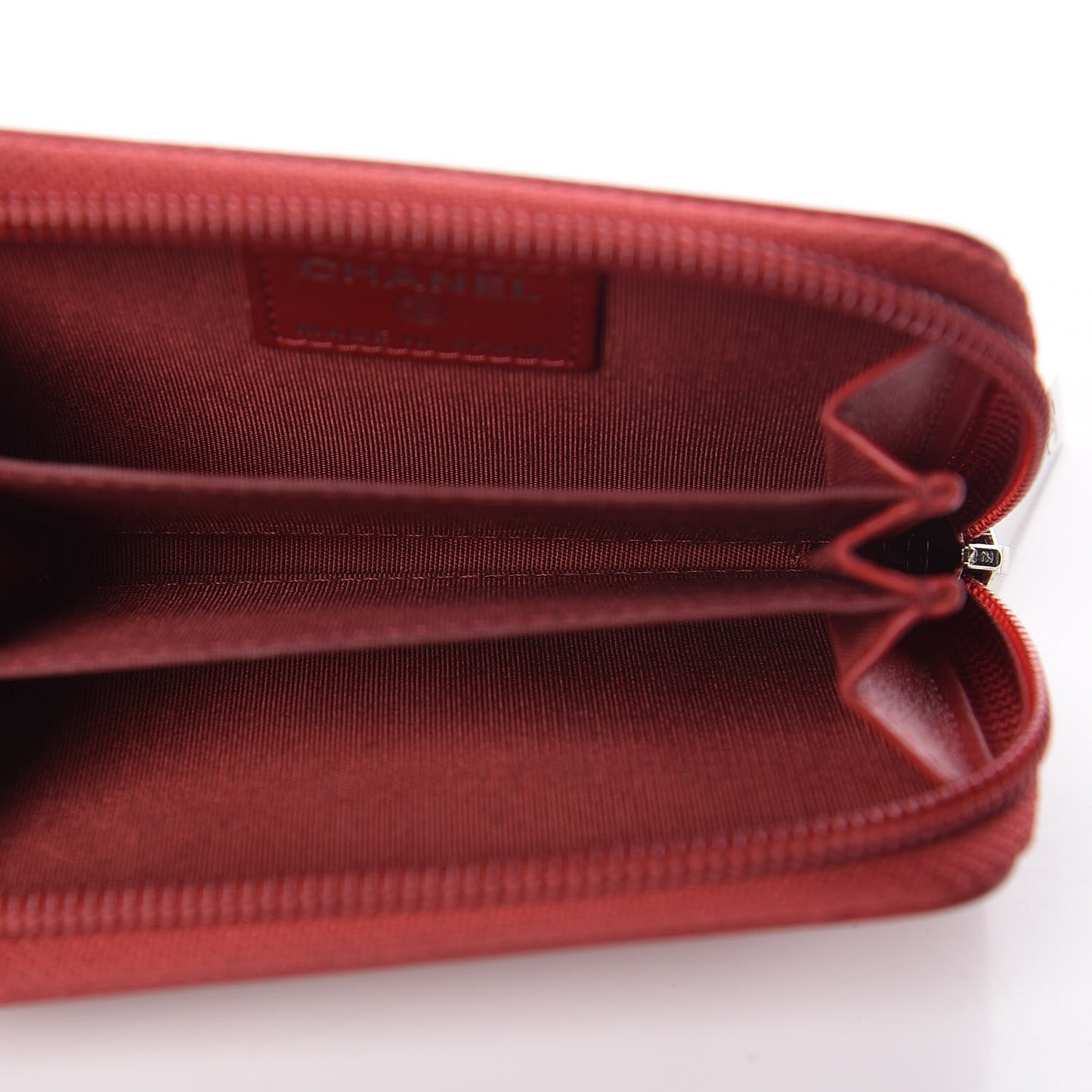 Caviar Timeless CC Zip Around Coin Purse Red