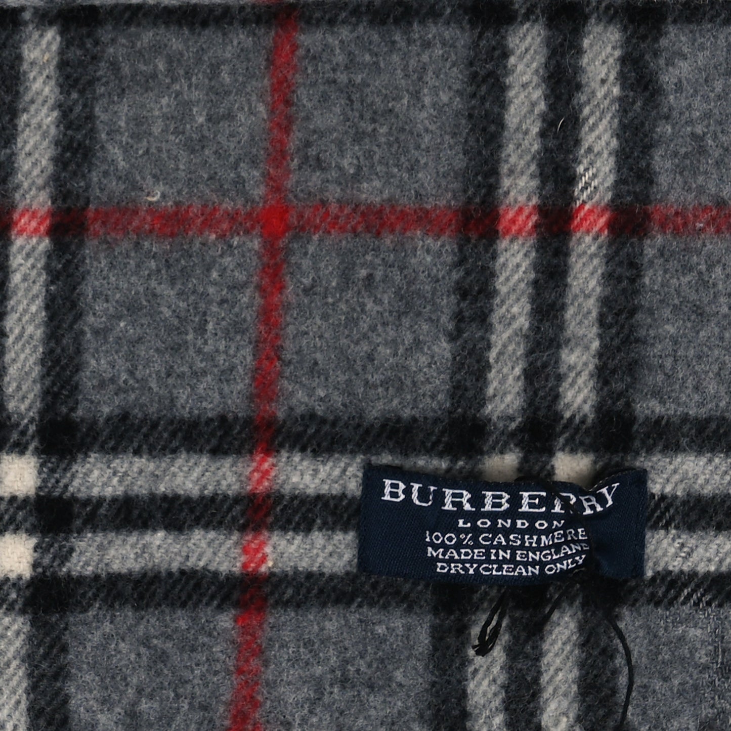 Cashmere Check Scarf Grey