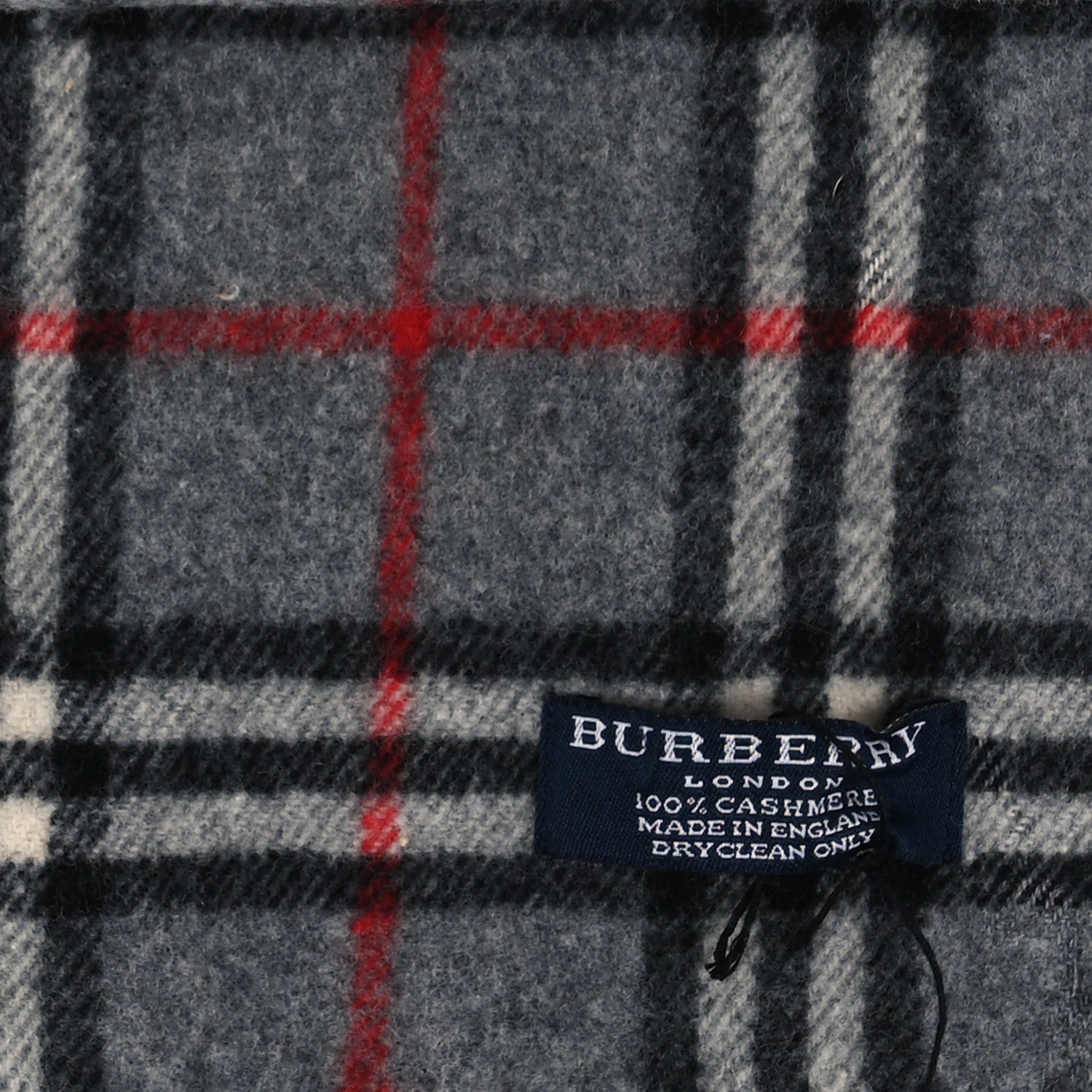 Burberry Cashmere Check Scarf Grey 3 of 3