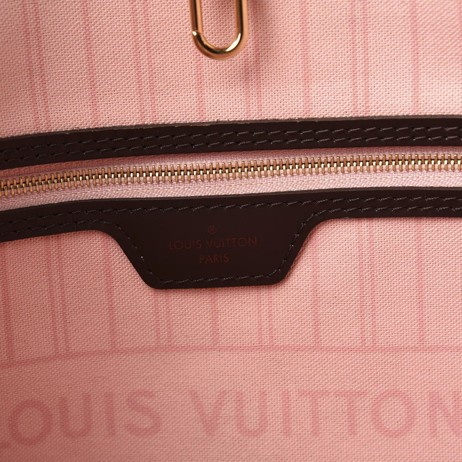 Louis Vuitton Damier Ebene Neo Neverfull MM Rose Ballerine 7 of 9