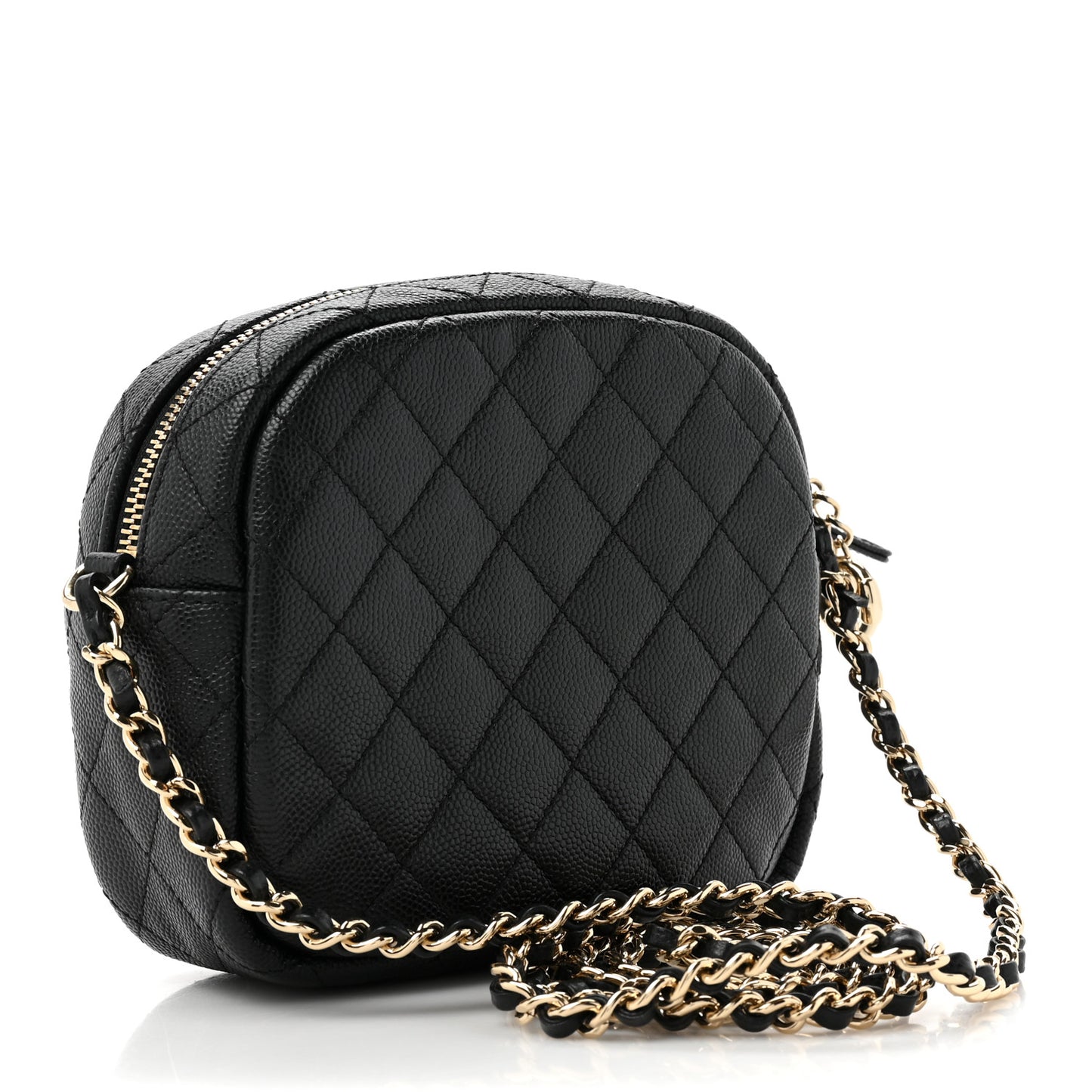 Caviar Quilted CC Day Camera Case Black