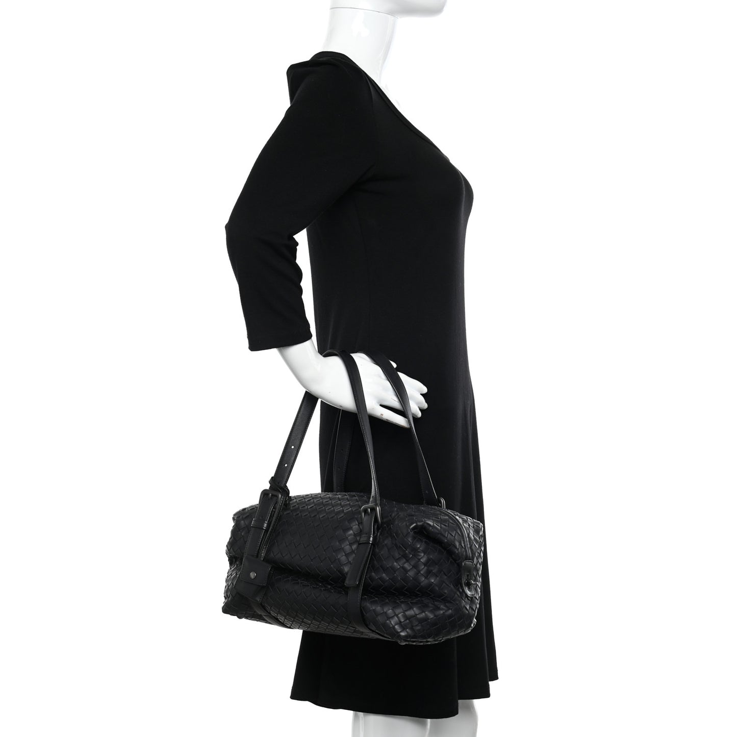 Nappa Intrecciato Montaigne Bag Black