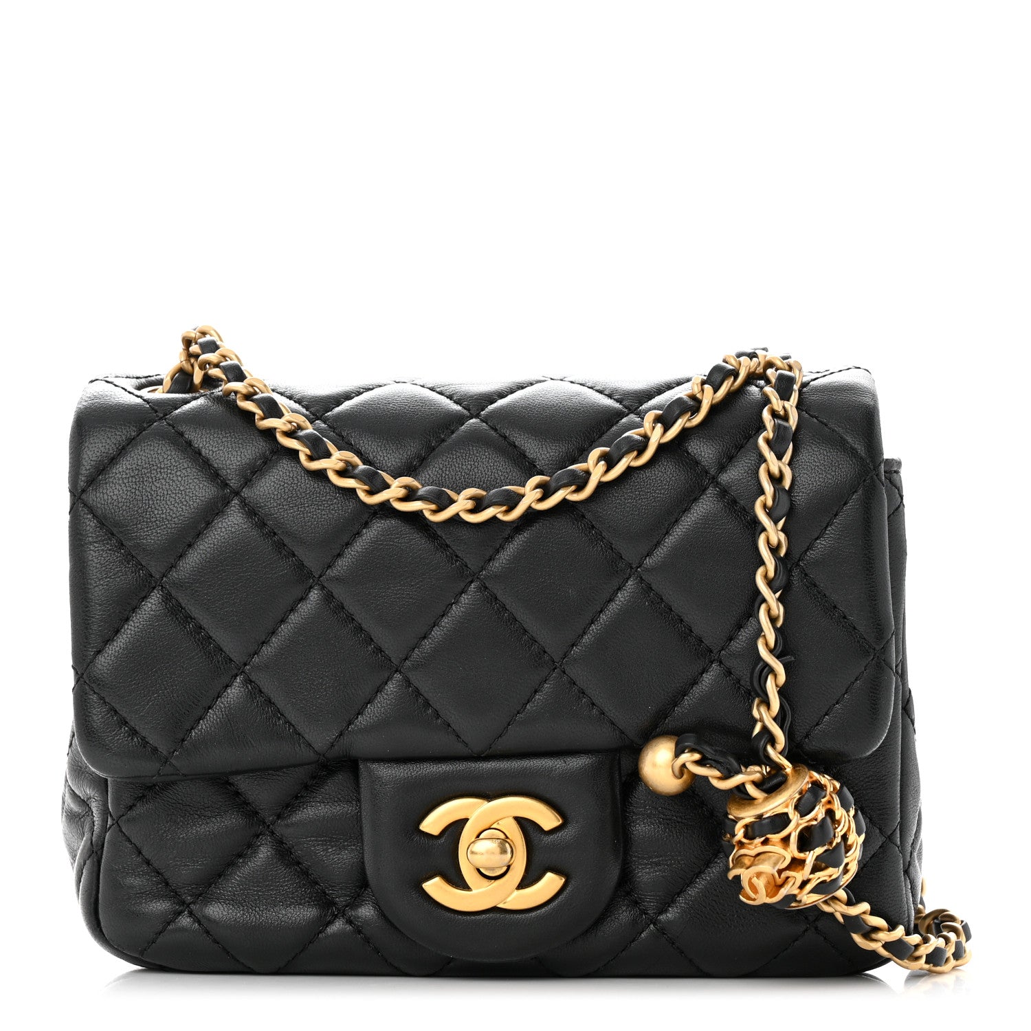 Chanel Lambskin Quilted Mini Pearl Crush Flap Black 1 of 11