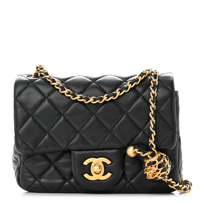 Chanel Lambskin Quilted Mini Pearl Crush Flap Black 1 of 11