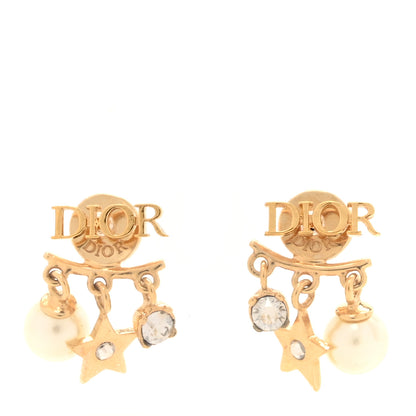 Christian Dior Pearl Crystal Dio(r)evolution Star Earrings Gold 1 of 5