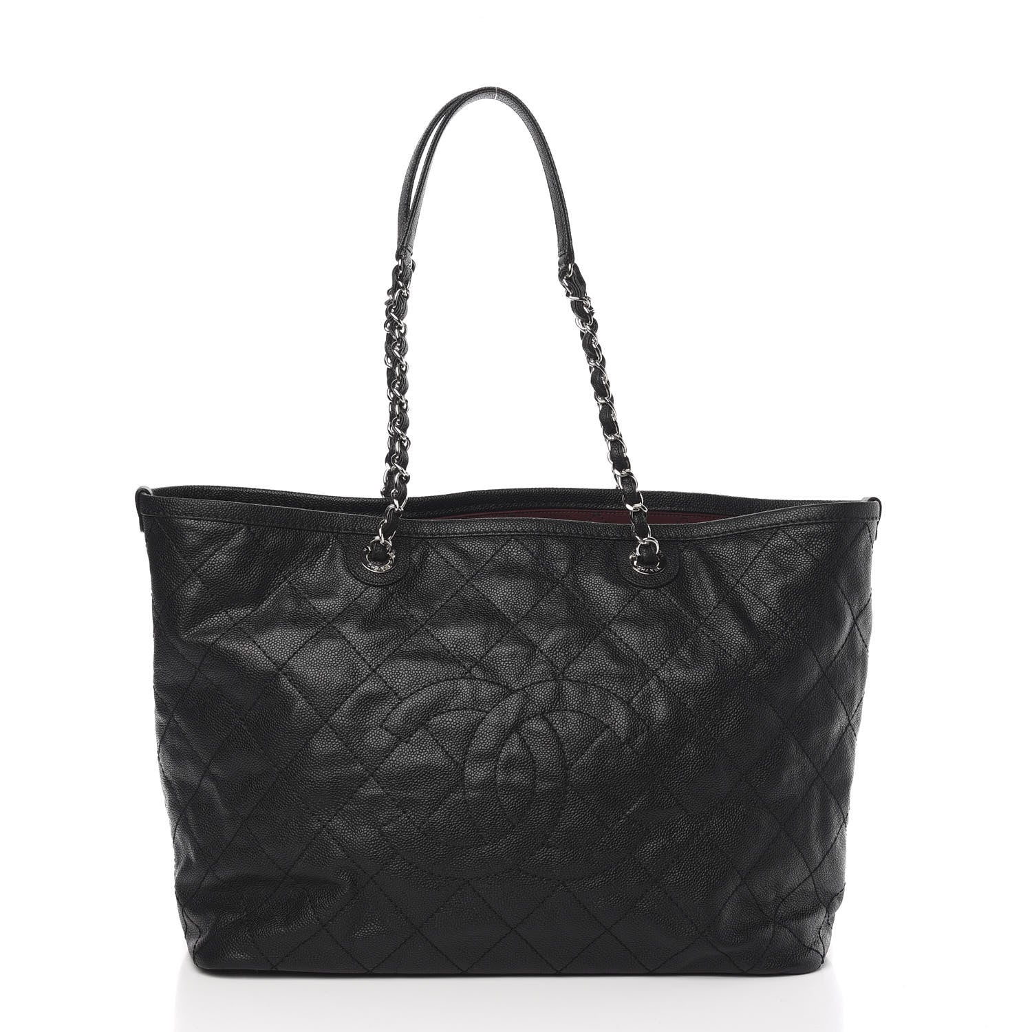 Chanel Grained Calfskin Quilted Large Daily Tote Black 3 of 11