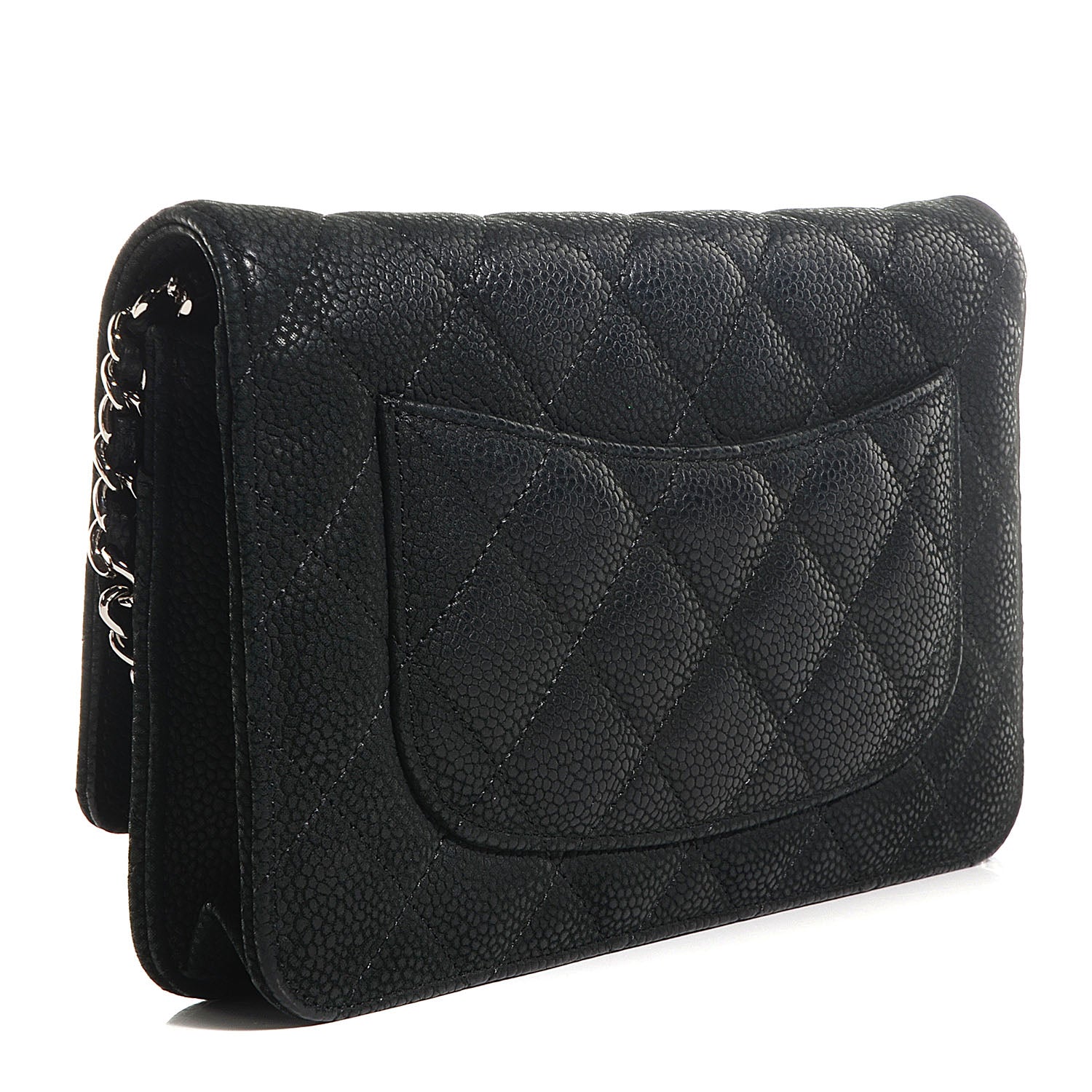 Chanel Iridescent Caviar Wallet on Chain WOC Black 3 of 9