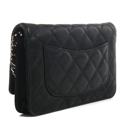 Chanel Iridescent Caviar Wallet on Chain WOC Black 3 of 9