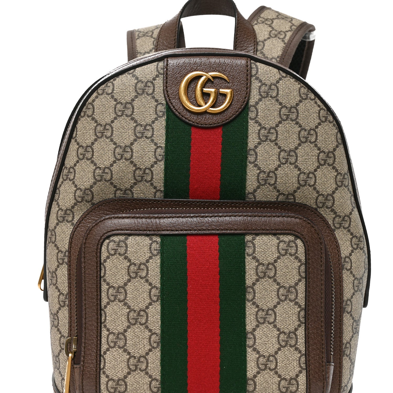 Gucci GG Supreme Monogram Calfskin Web Small Ophidia Day Backpack Beige Ebony New Acero 7 of 10