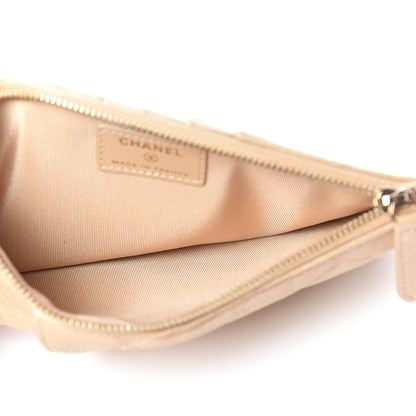 Chanel Iridescent Caviar Quilted Classic iPhone Pouch Beige 5 of 8