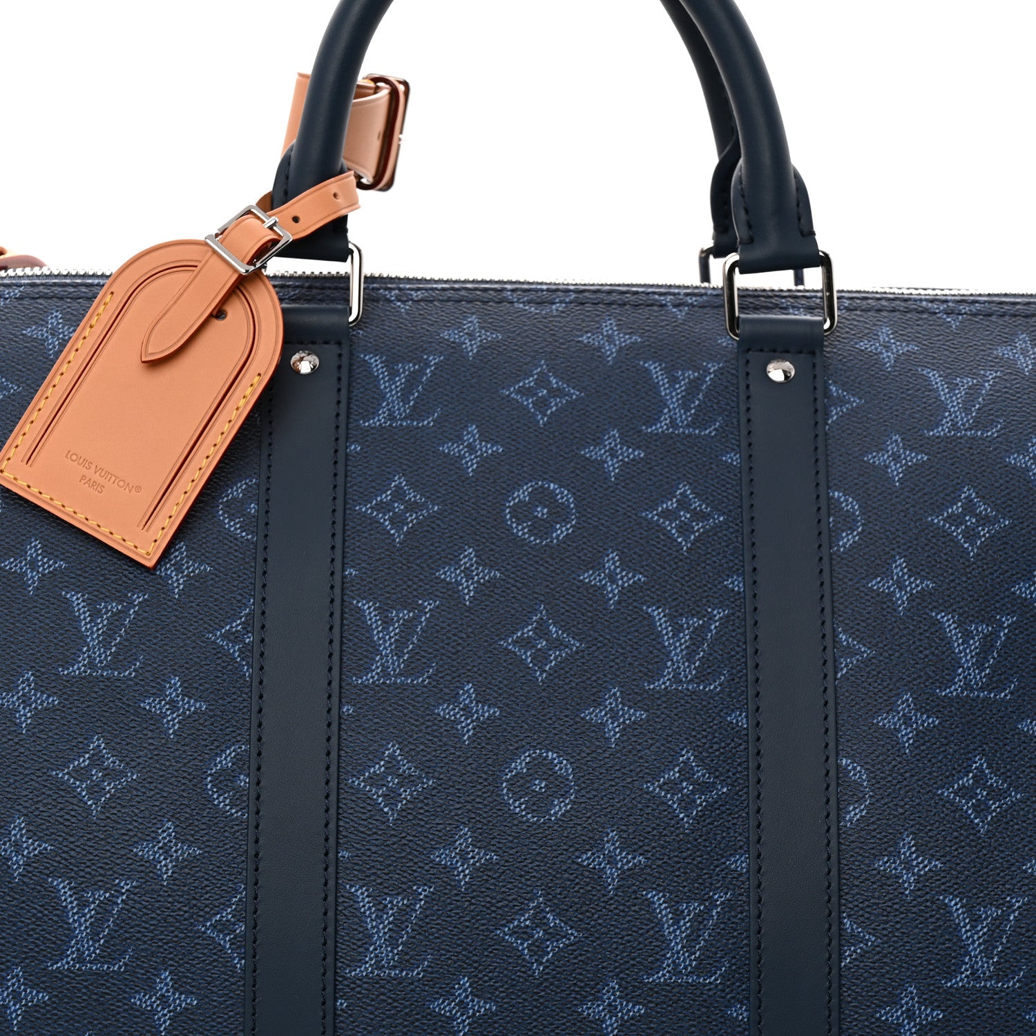 Louis Vuitton Monogram Heritage Keepall Bandouliere 50 Ocean Blue 6 of 8