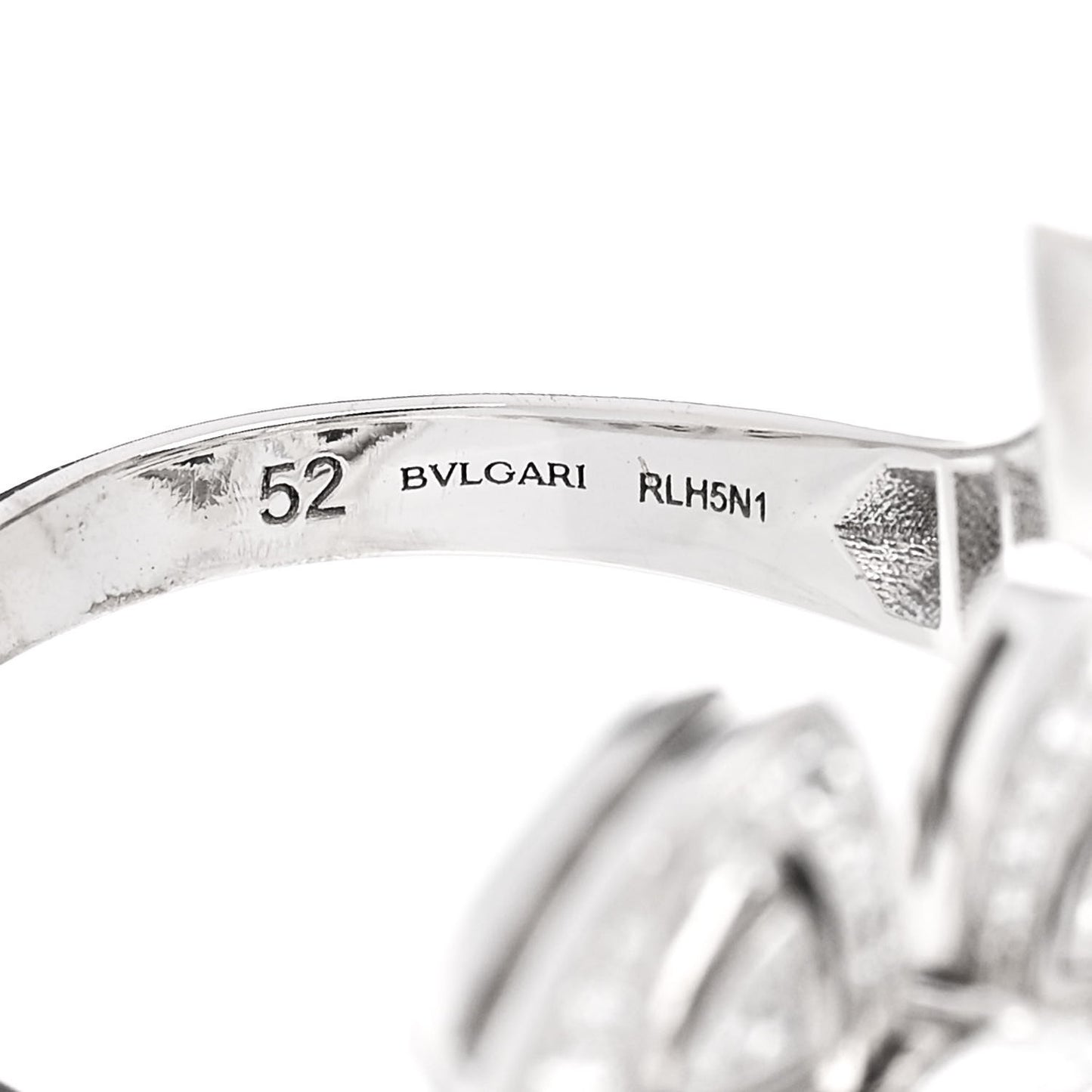 18K White Gold Diamond Fiorever Bypass Ring 52 6