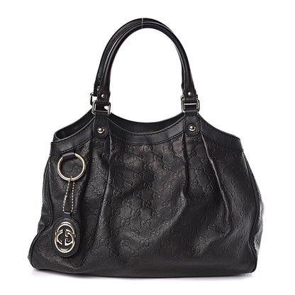 Gucci Guccissima Medium Sukey Tote Black 1 of 12