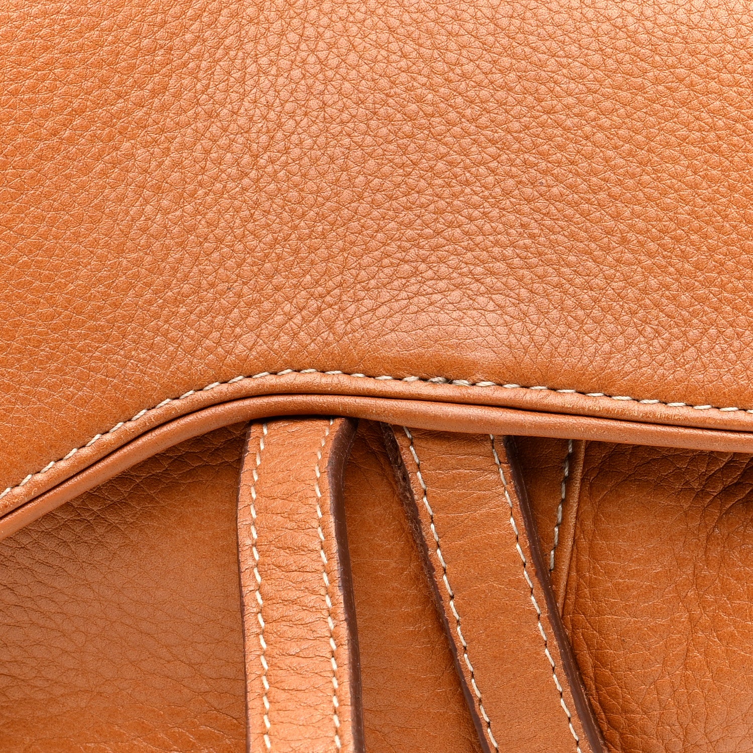 Christian Dior Calfskin Saddle Bag Tan 7 of 9
