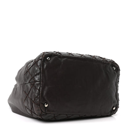 Chanel Calfskin Drawstring CC Bucket Bag Dark Brown 4 of 10