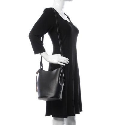 Burberry London Grainy Calfskin Small Lorne Bucket Crossbody Black 2 of 9