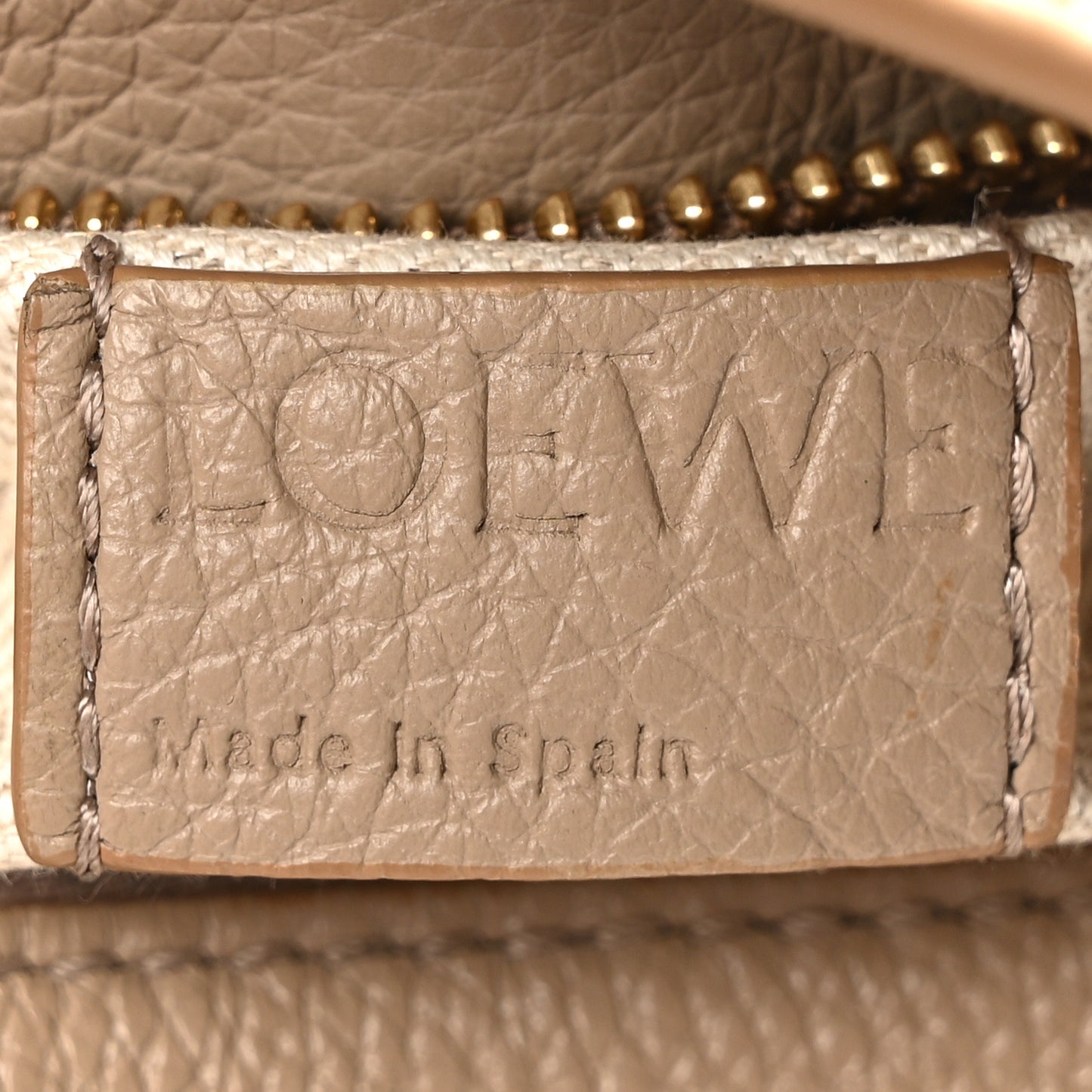 Grained Calfskin Small Puzzle Edge Bag Sand
