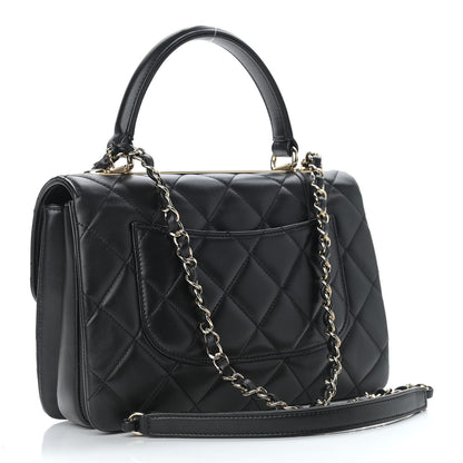 Chanel Lambskin Quilted Small Trendy CC Dual Handle Flap Bag Black 3 of 9