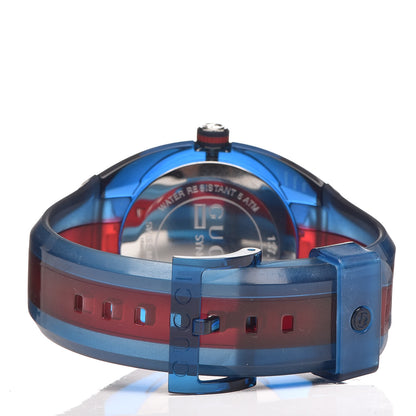 Gucci Stainless Steel Rubber 46mm Sync Web Quartz Watch Blue 4 of 8