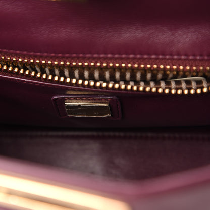 Fendi Nappa Medium Peekaboo Iconic Satchel Bordeaux 8 of 9