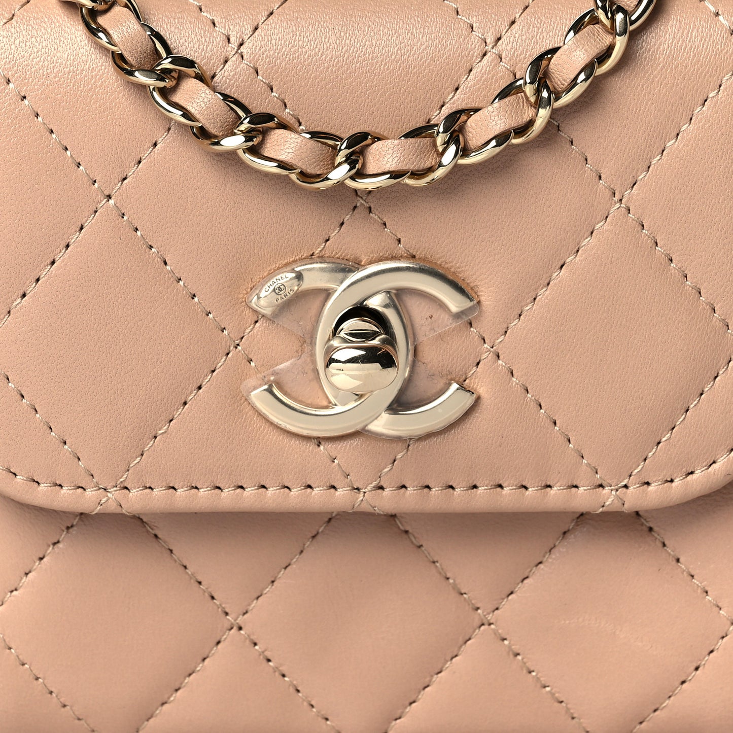 Lambskin Quilted Mini Trendy CC Clutch With Chain