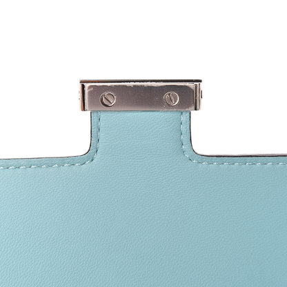 Hermes Tadelakt Lizard Constance Long Wallet Bleu Atoll Ficelle 9 of 16