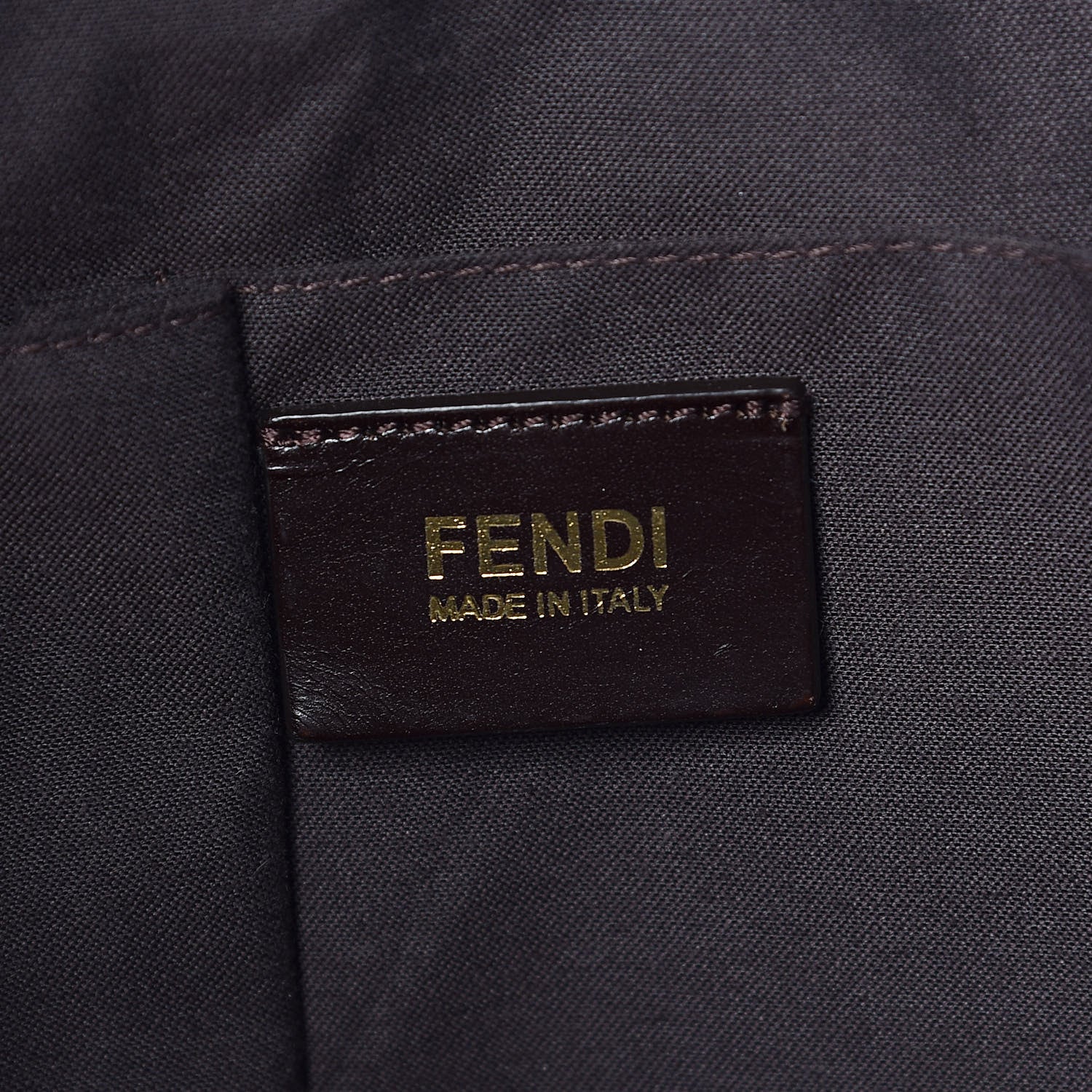 Fendi Pequin Vitello Shoulder Tote Tobacco Petrolio 6 of 10