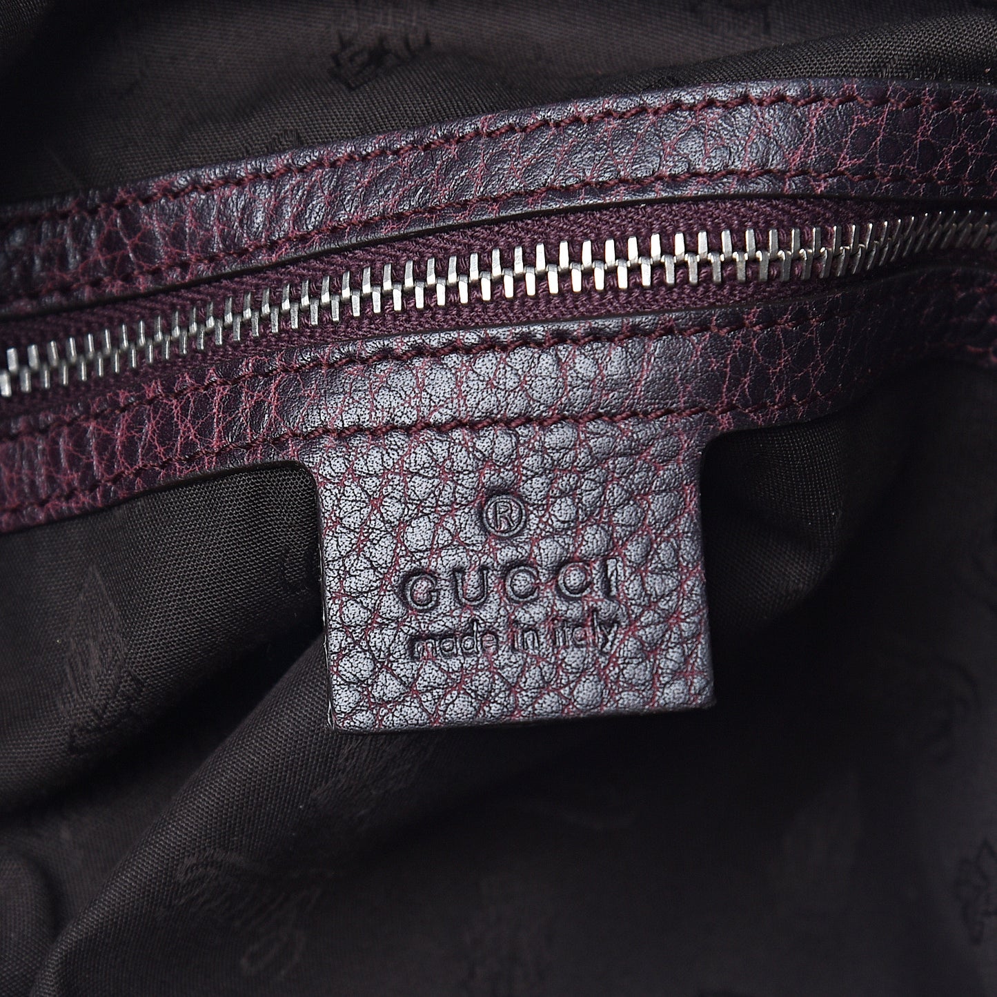 Calfskin Large Bamboo Bar Shoulder Bag Burgundy